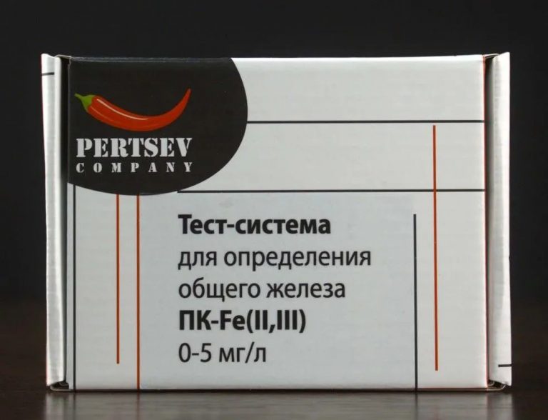 Тест-система для определения общего железа 0-5 мг/л Pertsev Co.
